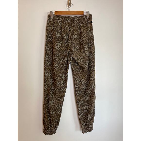 Tna Aritzia Alix Leopard Print Joggers Size S Brown Animal Pull-On Streetwear - Picture 3 of 8